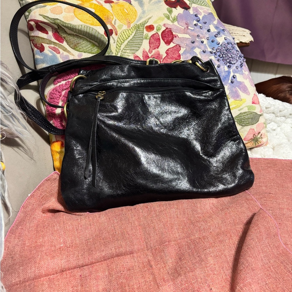 HOBO Black Leather Crossbody Bag